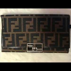 Authentic Fendi zucca wallet
